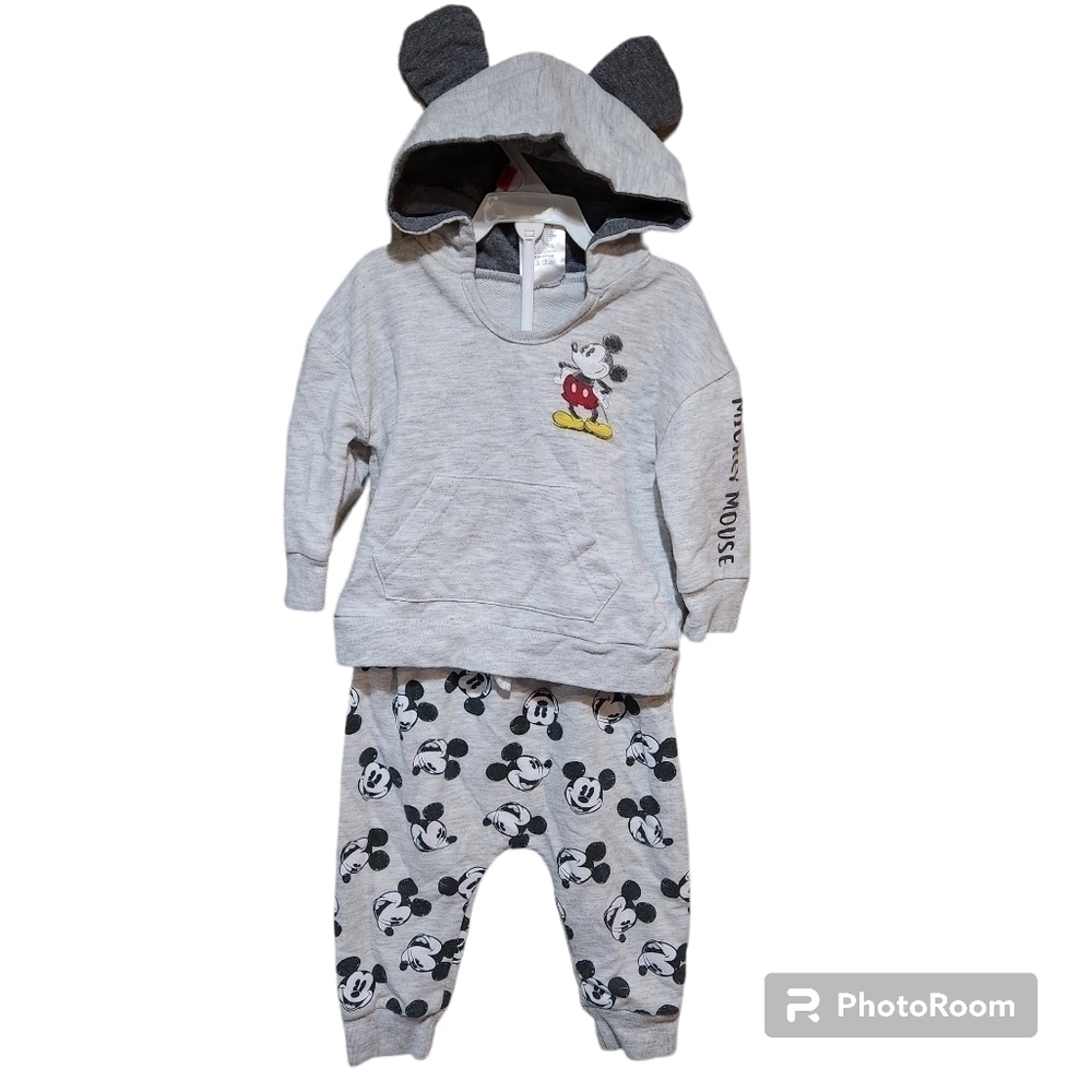 Disney Mickey Mouse 2 Piece Jogger suit- Size 12 Months